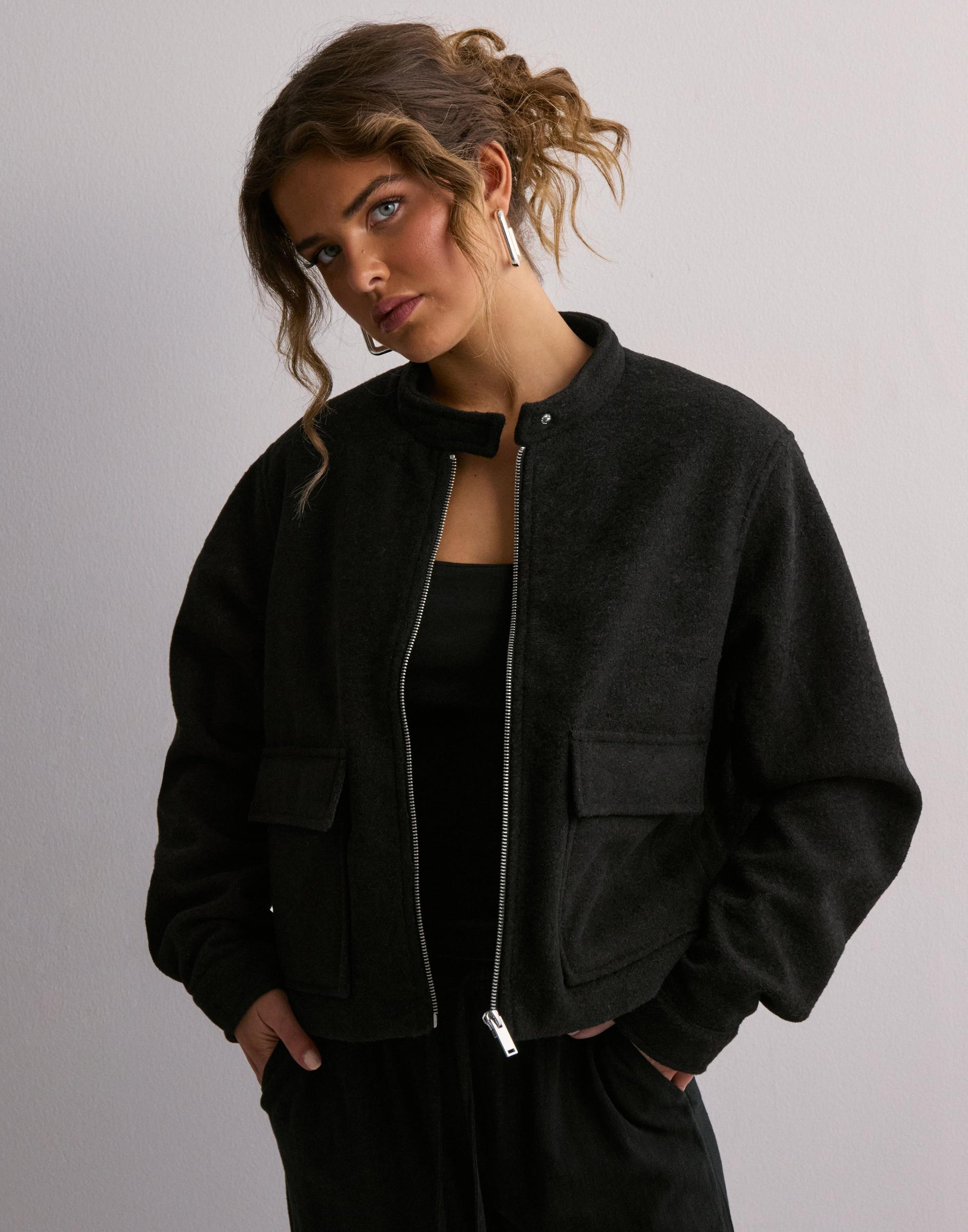 czarna KURTKA bomber