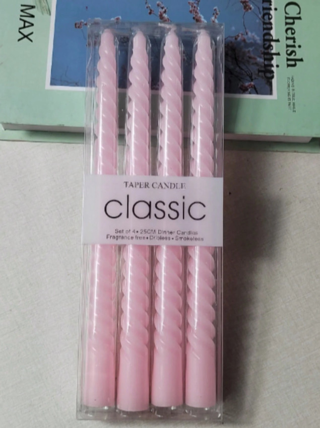 RÓŻOWE ŚWIECZKI 4-PACK