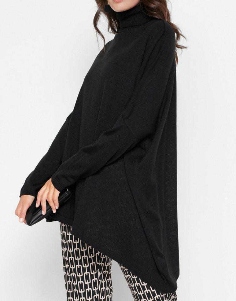 LUŻNY SWETER PONCHO