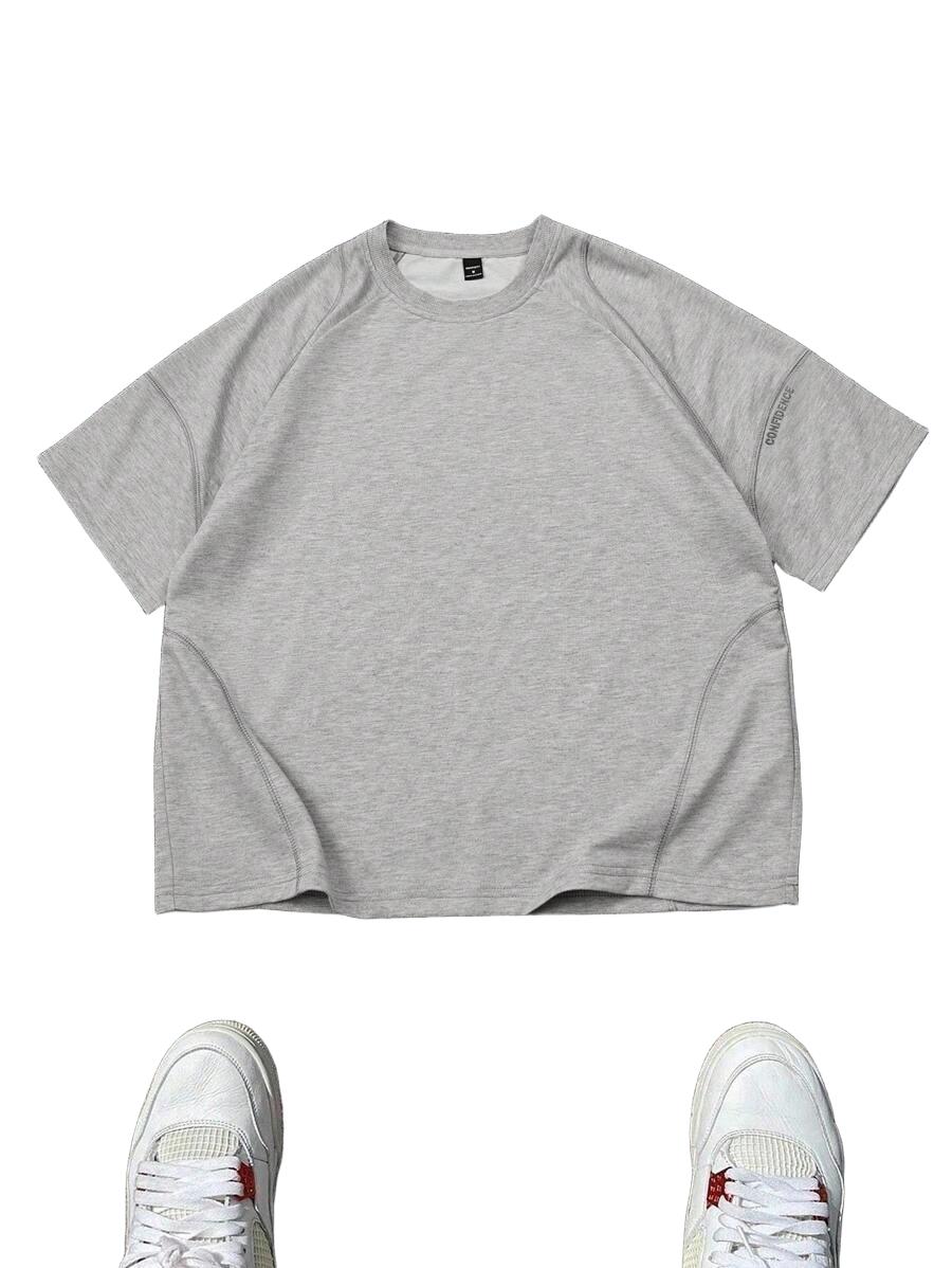 T-SHIRT MĘSKI Z OKRĄGŁYM DEKOLTEM