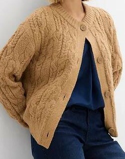 SWETER DAMSKI PLUS SIZE OKRĄGŁY DEKOLT DOPASOWANY FASON DŁUGI