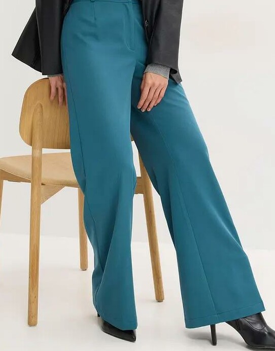 SPODNIE DAMSKIE CASUAL DZWONY PLUS SIZE