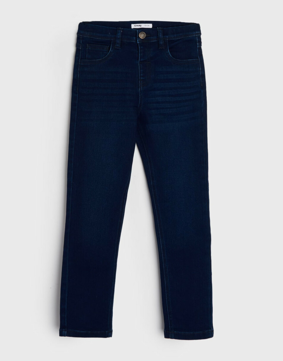 GRANATOWE SPODNIE JEANS