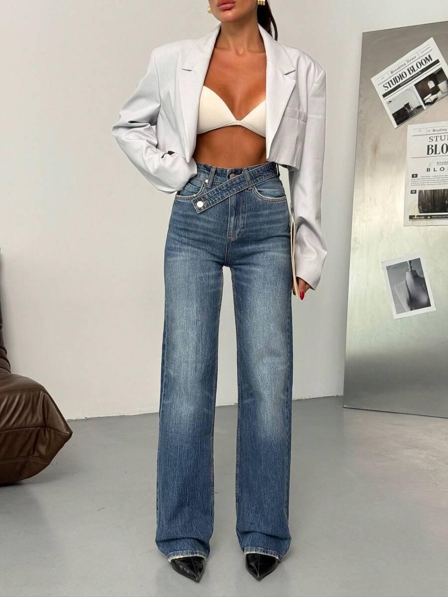 NIEBIESKIE SPODNIE JEANS 
