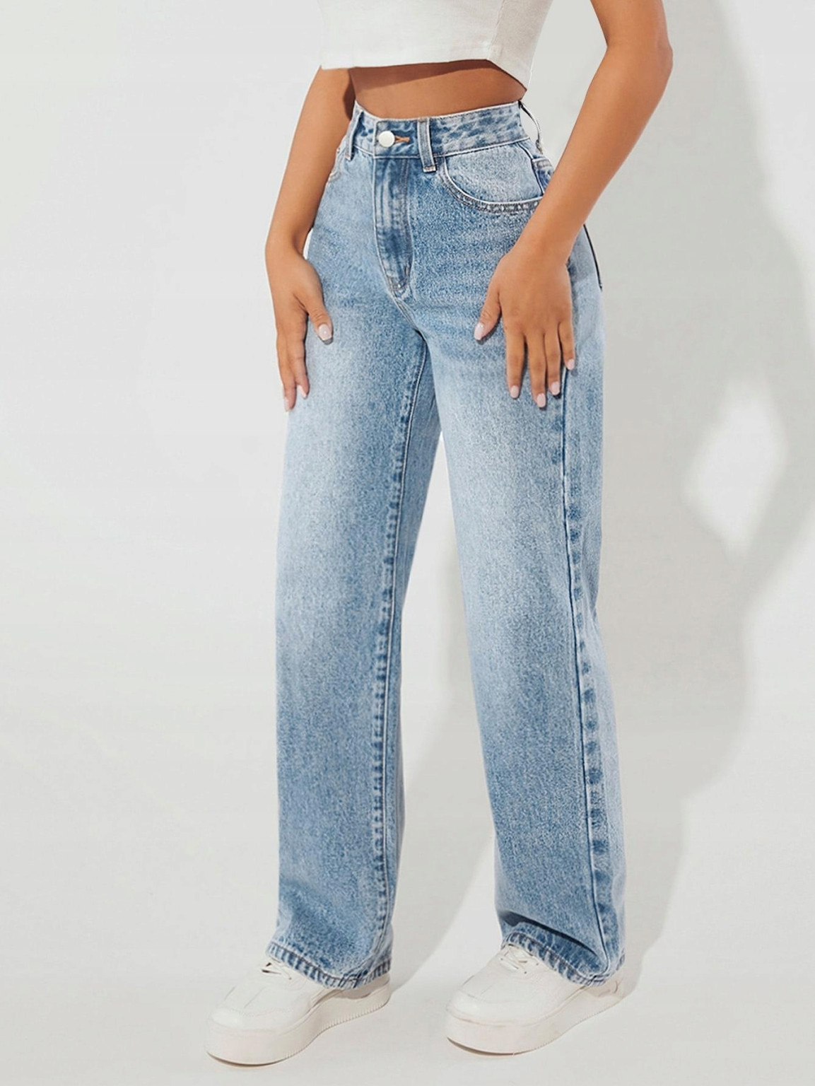 SPODNIE JEANS WYSOKI STAN