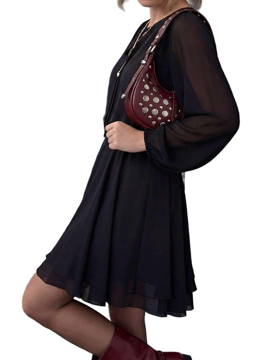 czarna mini sukienka