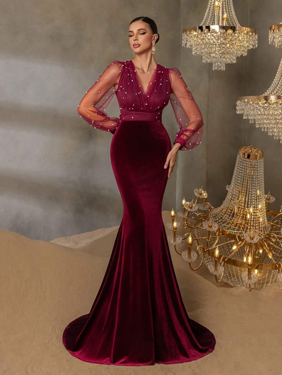 CZERWONA MAXI SUKIENKA