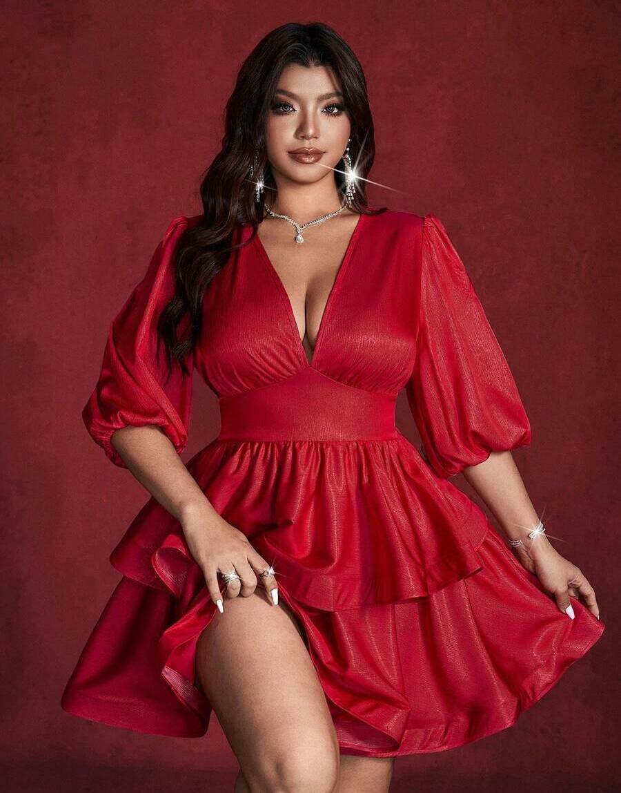 CZERWONA MINI SUKIENKA