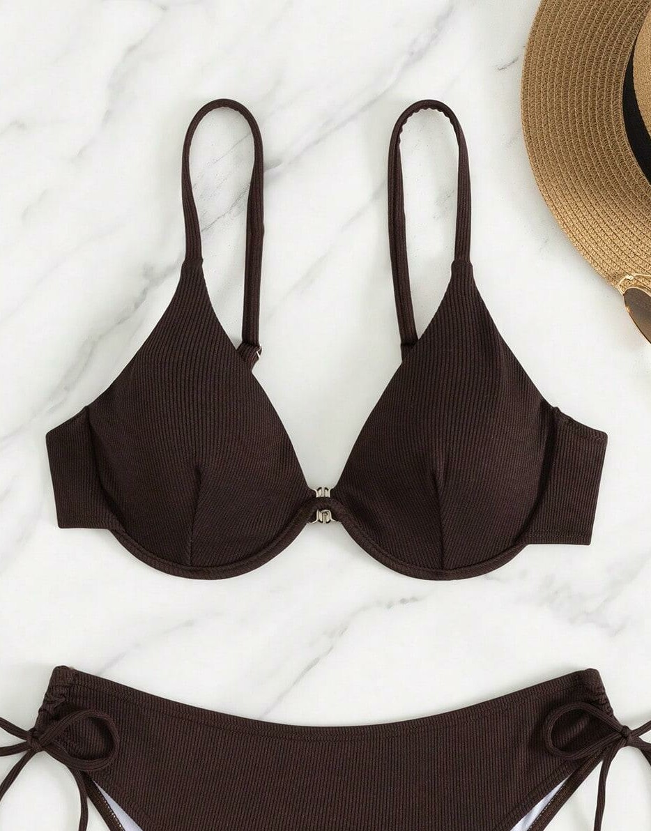 brązowa góra od bikini fiszbiny