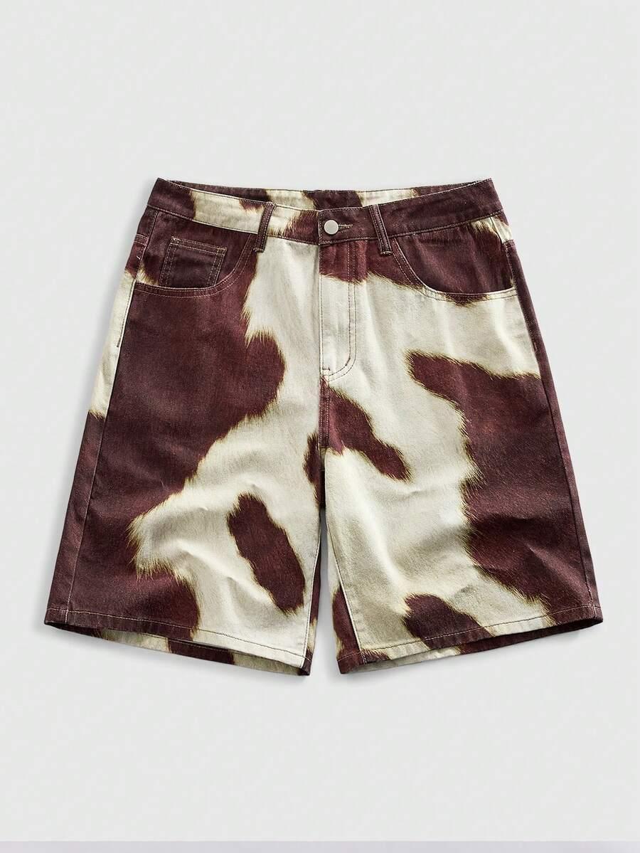 spodenki jeans animal print