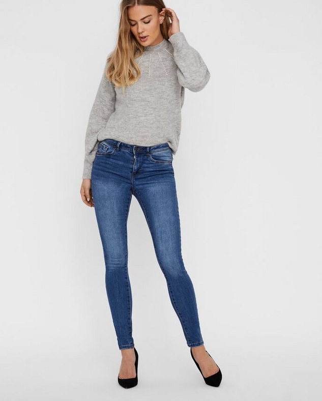 NIEBIESKIE SPODNIE JEANS RURKI