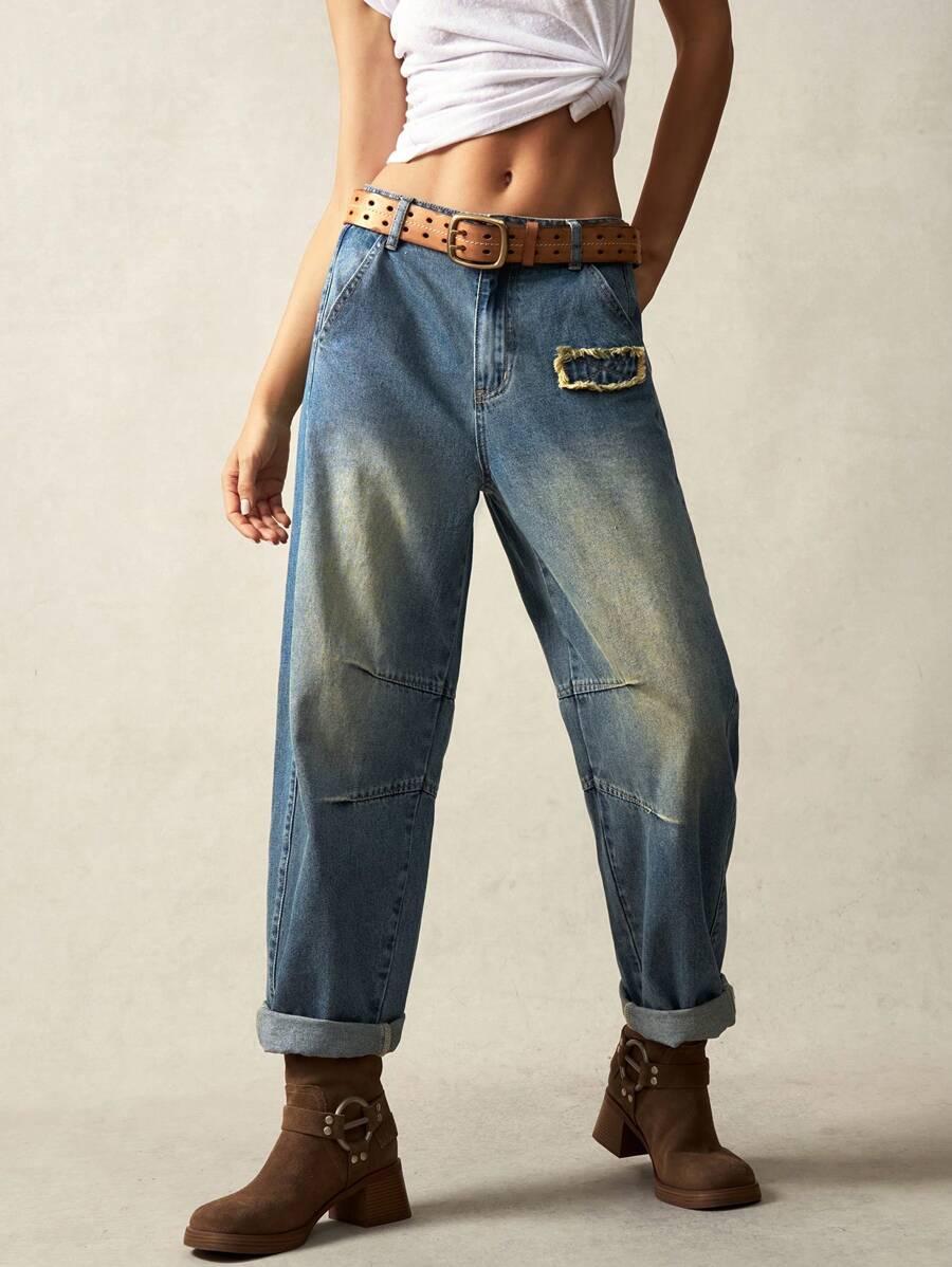 NIEBIESKIE JEANSOWE SPODNIE