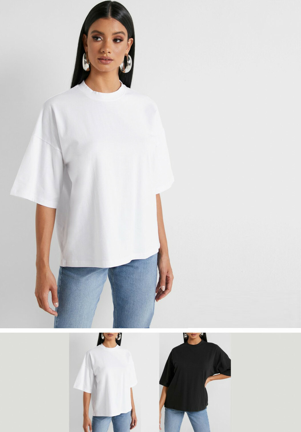 klasyczny luźny bawełniany T-SHIRT 2-PACK
