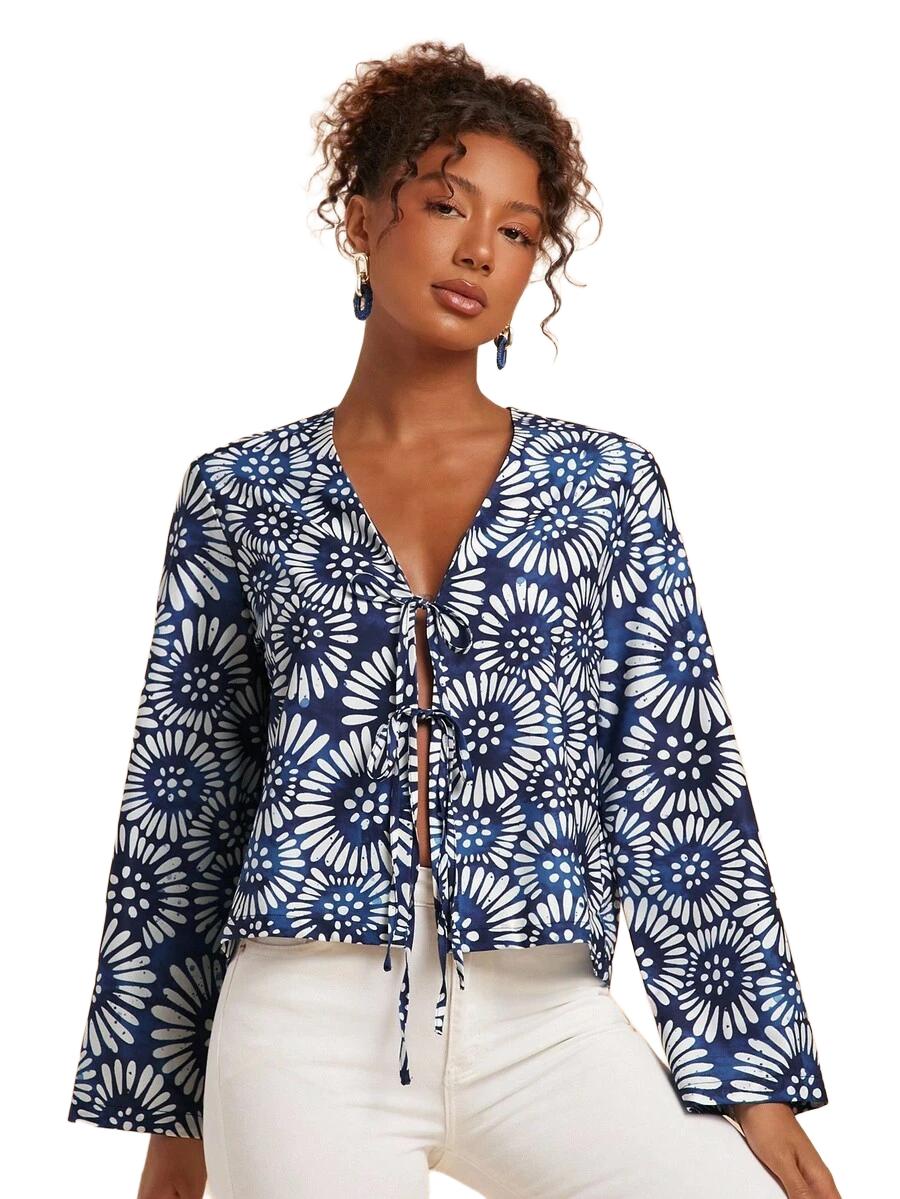 BLUZKA DAMSKA OVERSIZE DEKOLT V
