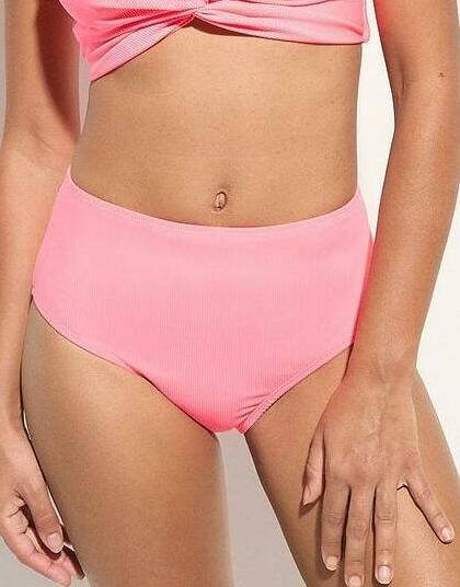 DÓŁ OD BIKINI PRĄŻKOWANY NEONOWY