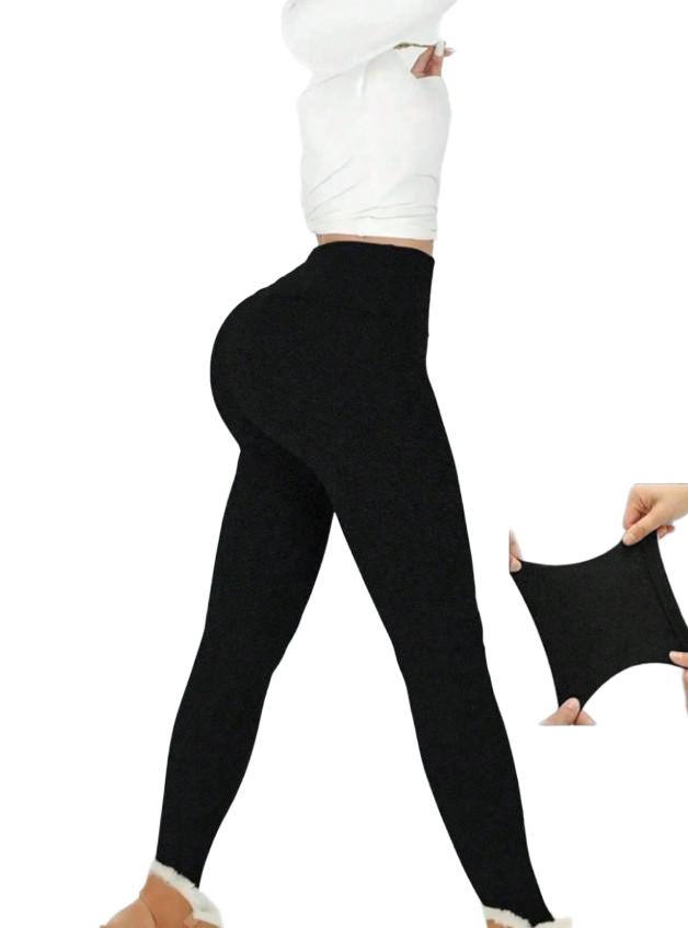 CZARNE OCIEPLANE LEGGINSY