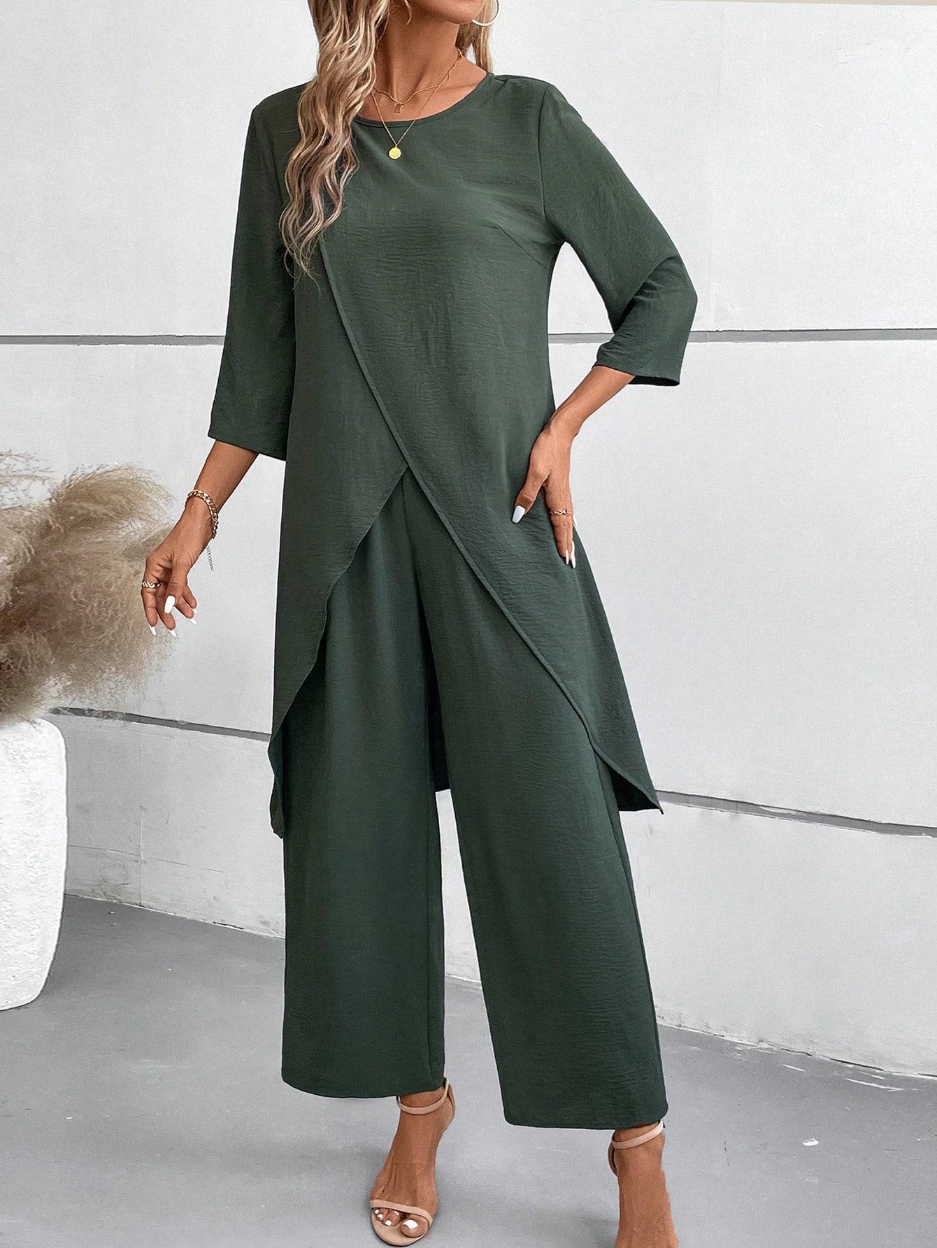 KOMPLET BLUZKA SPODNIE 
