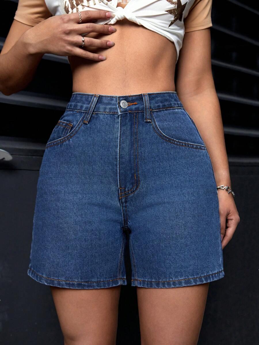NIEBIESKIE SPODENKI JEANS 