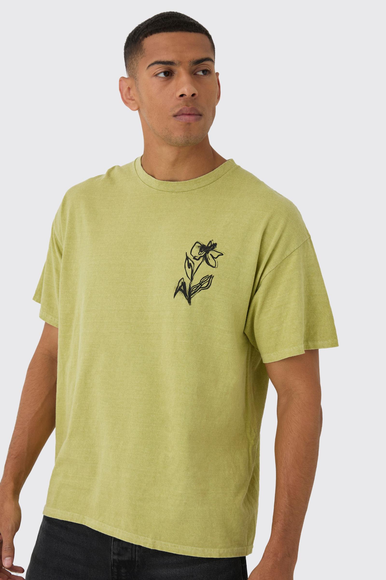 ZIELONY T-SHIRT PRINT