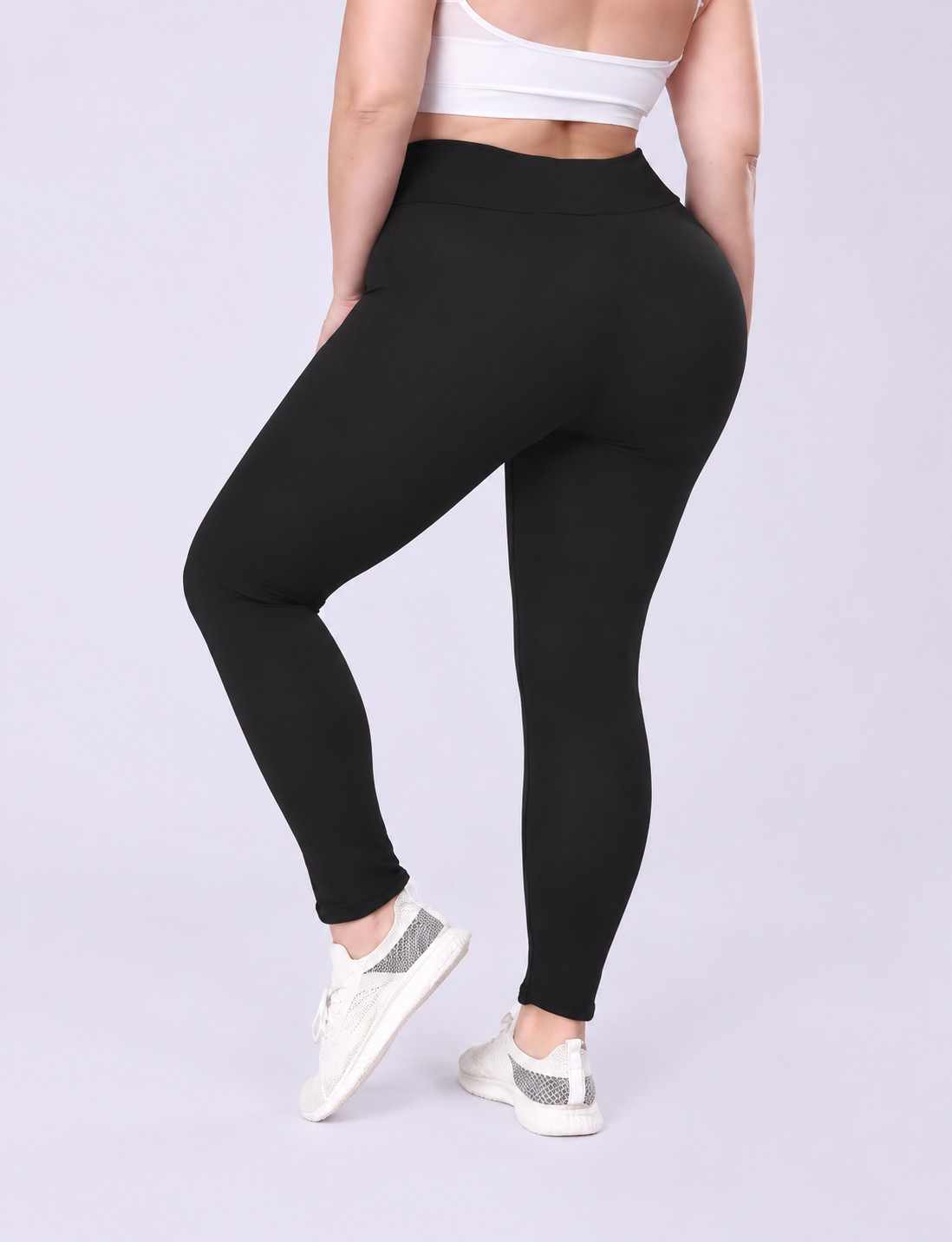 CZARNE OCIEPLANE LEGGINSY