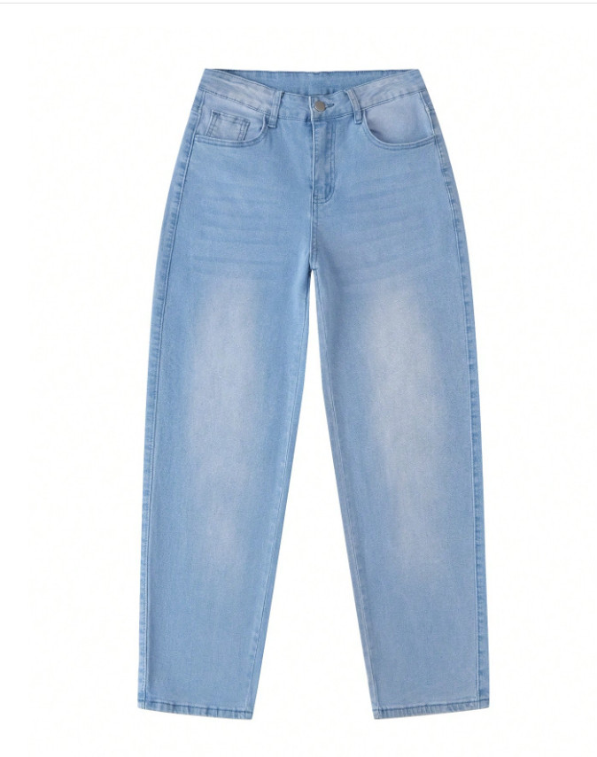 niebieskie spodnie jeans 