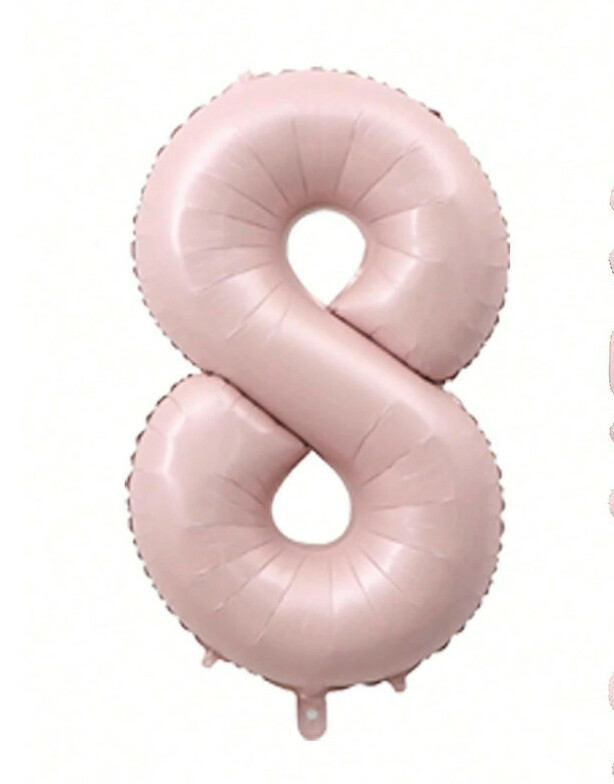 różowy balon cyfra 8