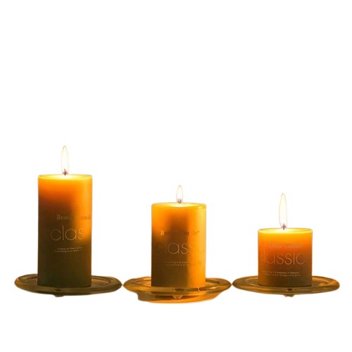 białe świece 3-pack