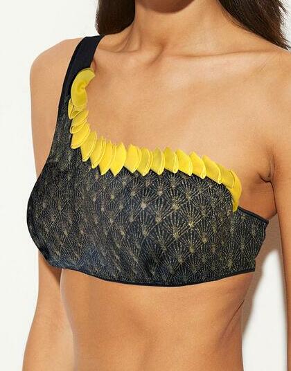BIKINI 2 CZĘŚCIOWE Z Z METALICZNYM WZOREM 