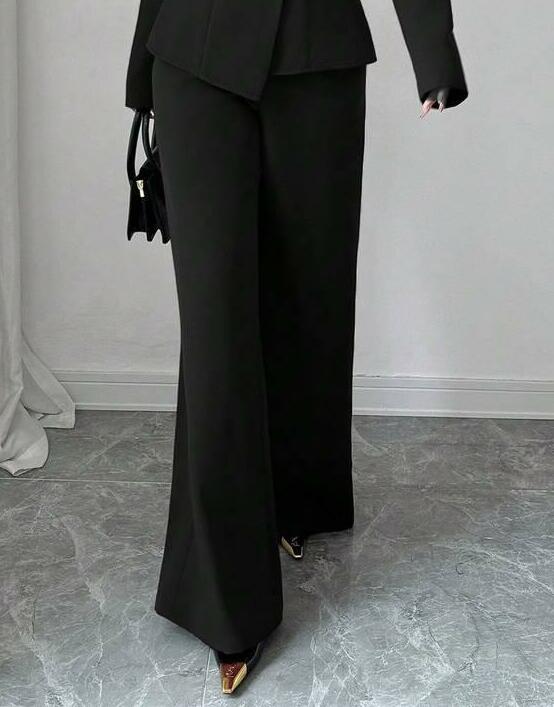 CZARNE ELEGANCKIE SPODNIE