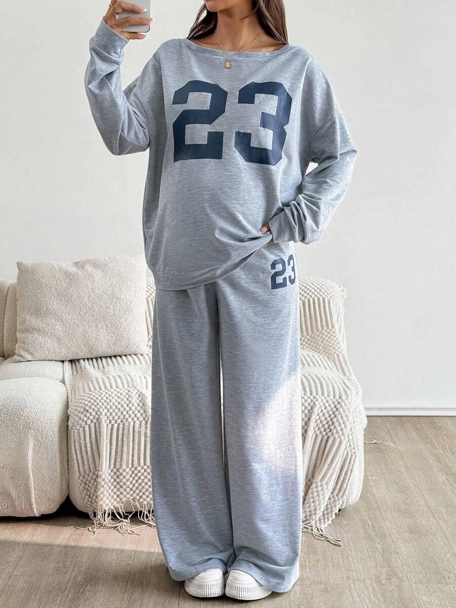 ciążowy dresowy komplet bluza spodnie 