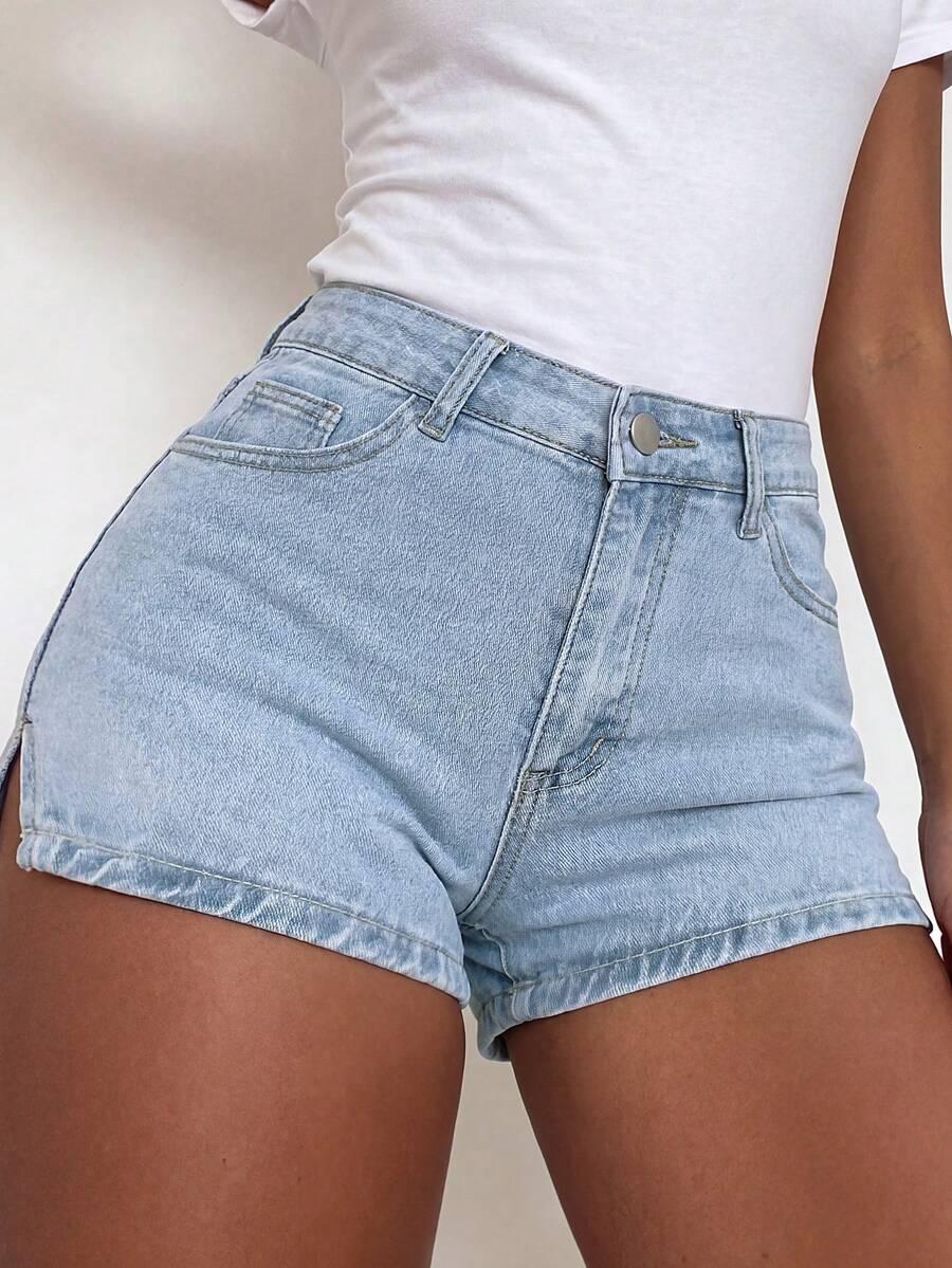 NIEBIESKIE KRÓTKIE SPODENKI JEANS