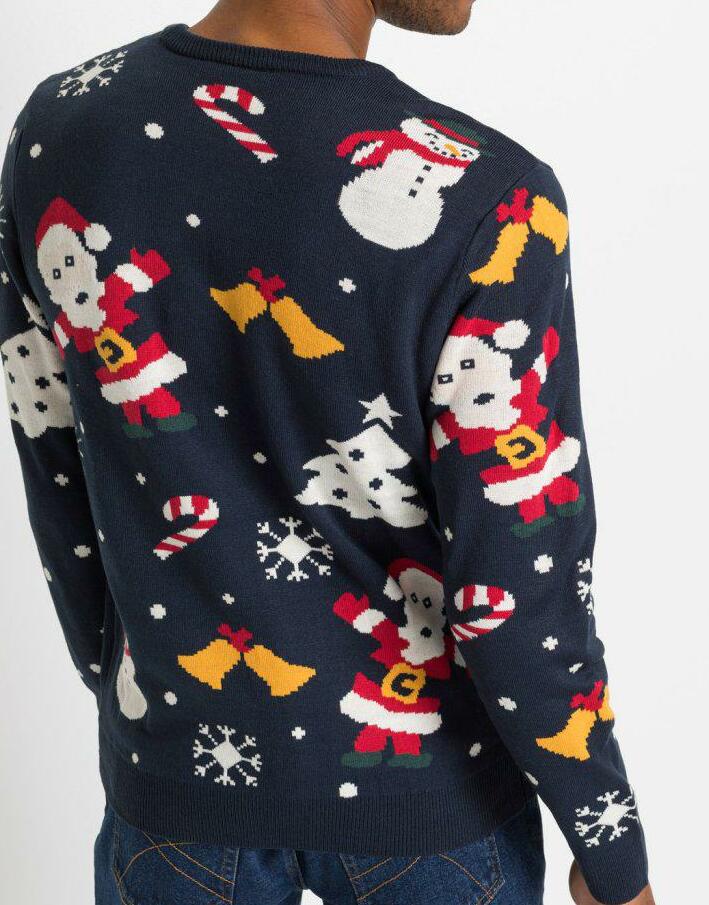 SWETER MĘSKI AKRYL KRÓJ PLUS SIZE DEKOLT OKRĄGŁY