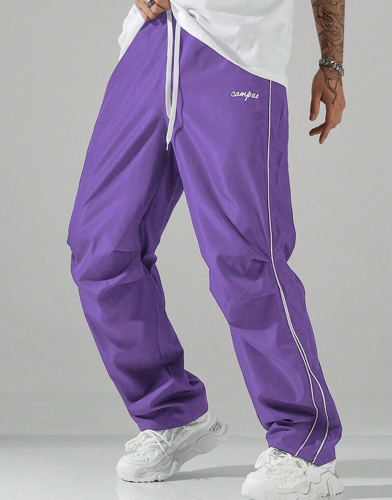FIOLETOWE SPODNIE CASUAL