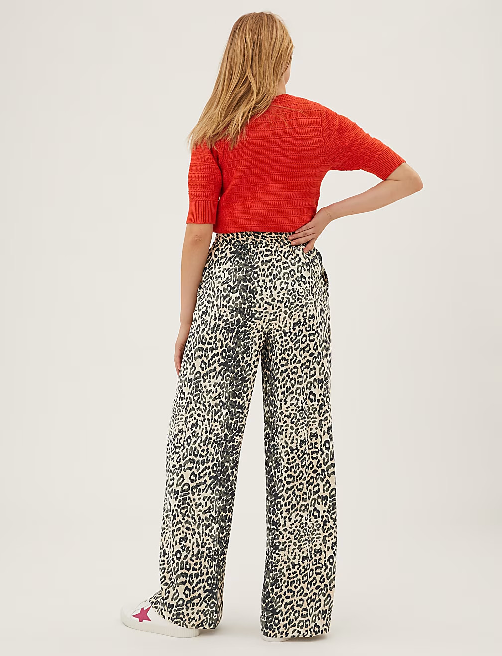 PROSTE SPODNIE ANIMAL PRINT T59-1524T-Y8
