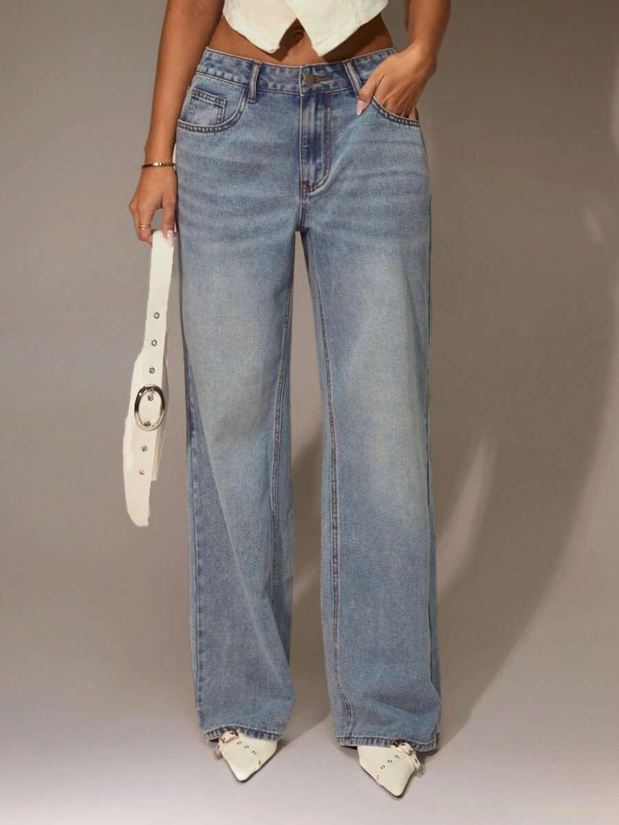 NIEBIESKIE SPODNIE JEANS 