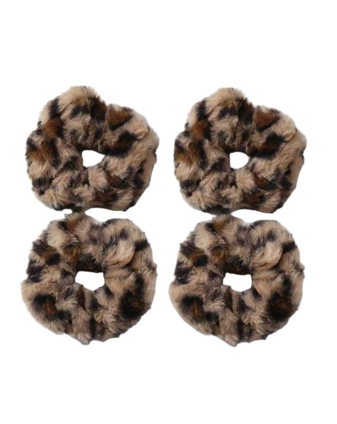 gumka do włosów animal print 4-pack