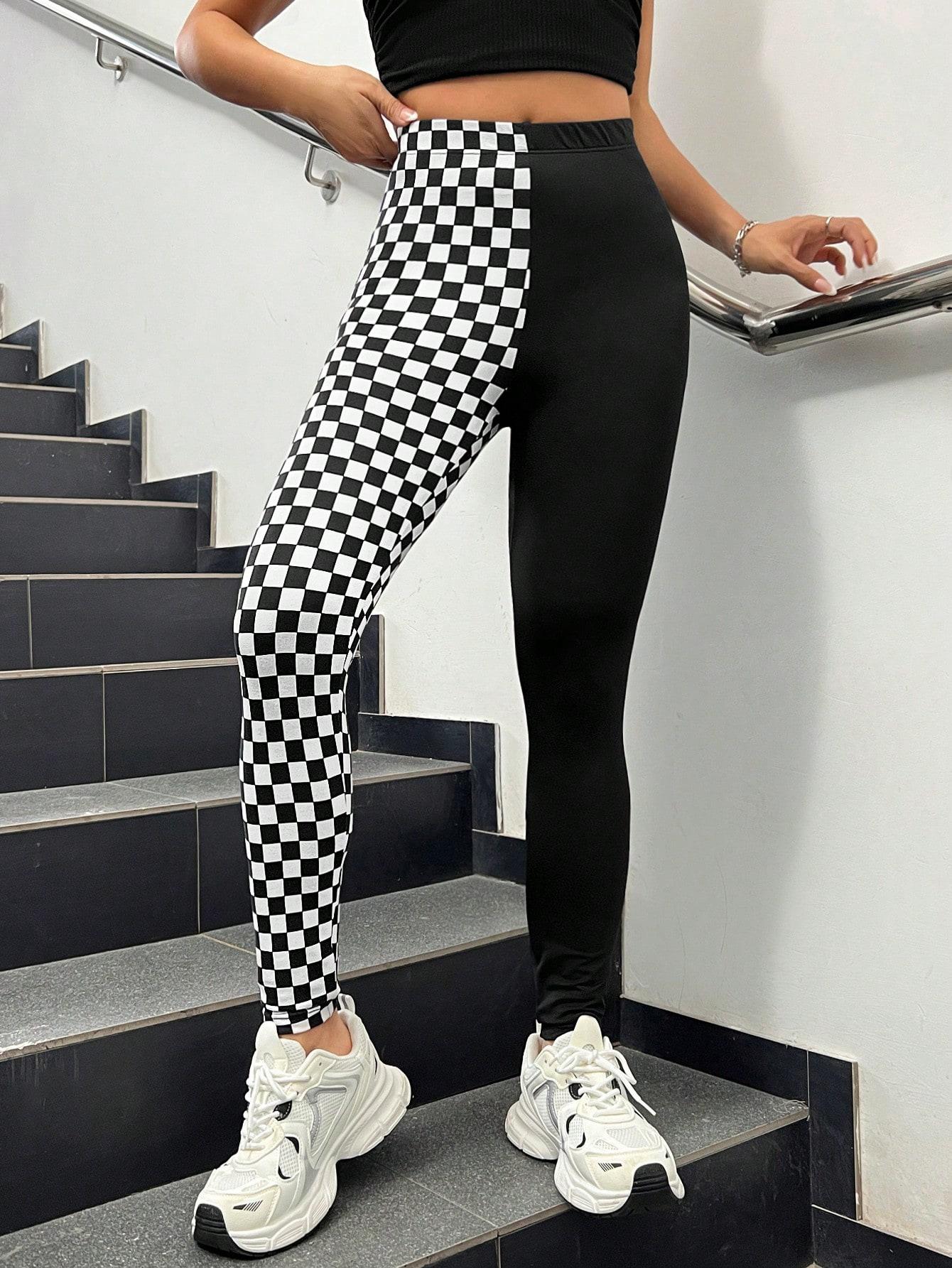 LEGGINSY WZÓR KRATKA