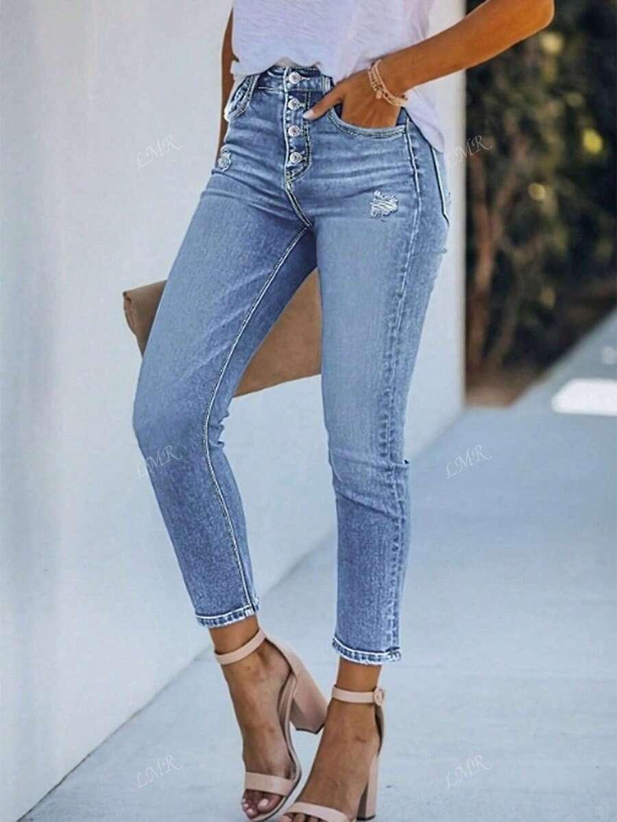 NIEBIESKIE SPODNIE JEANS