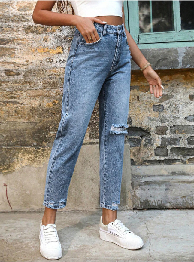 NIEBIESKIE SPODNIE JEANS