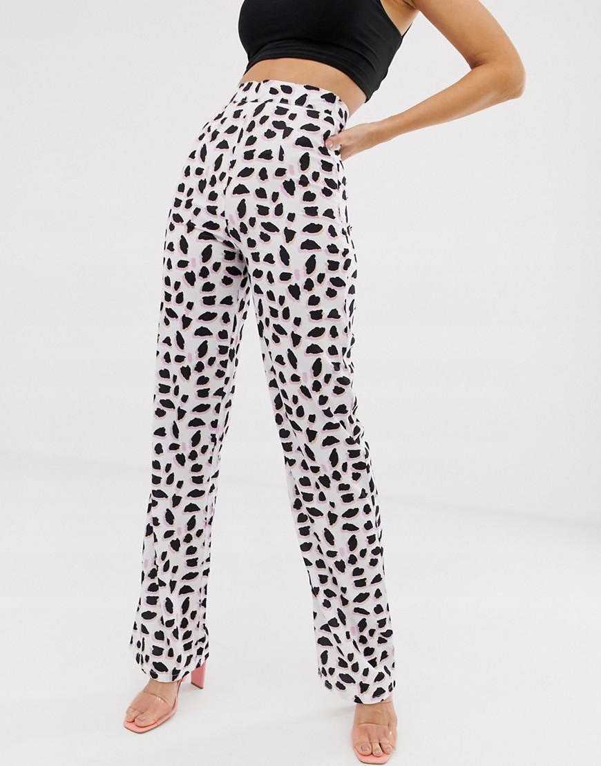 PROSTE SPODNIE ANIMAL PRINT