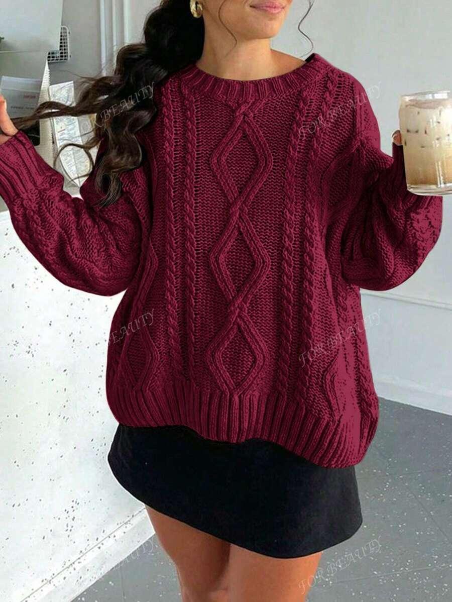CZERWONY SWETER OVERSIZE