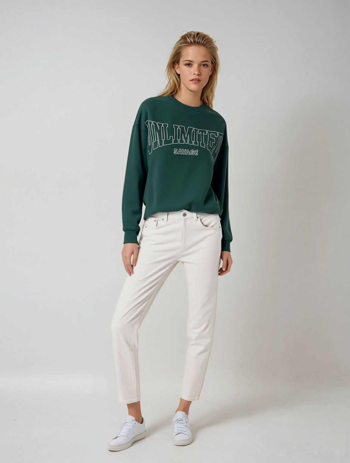 ZIELONA BLUZA NADRUK