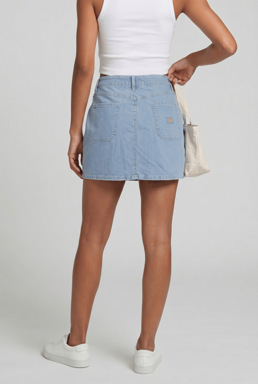 niebieska min spódnica jeans