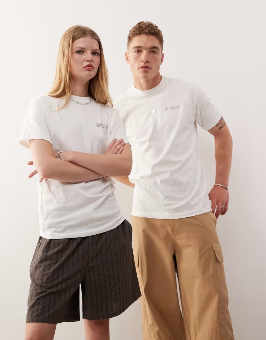 KLASYCZNY BIAŁY T-SHIRT OKRĄGŁY DEKOLT PRINT