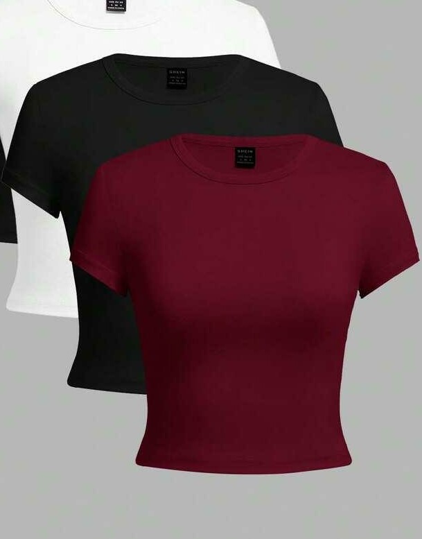 CROP TOP KRÓTKI RĘKAW 2-PACK