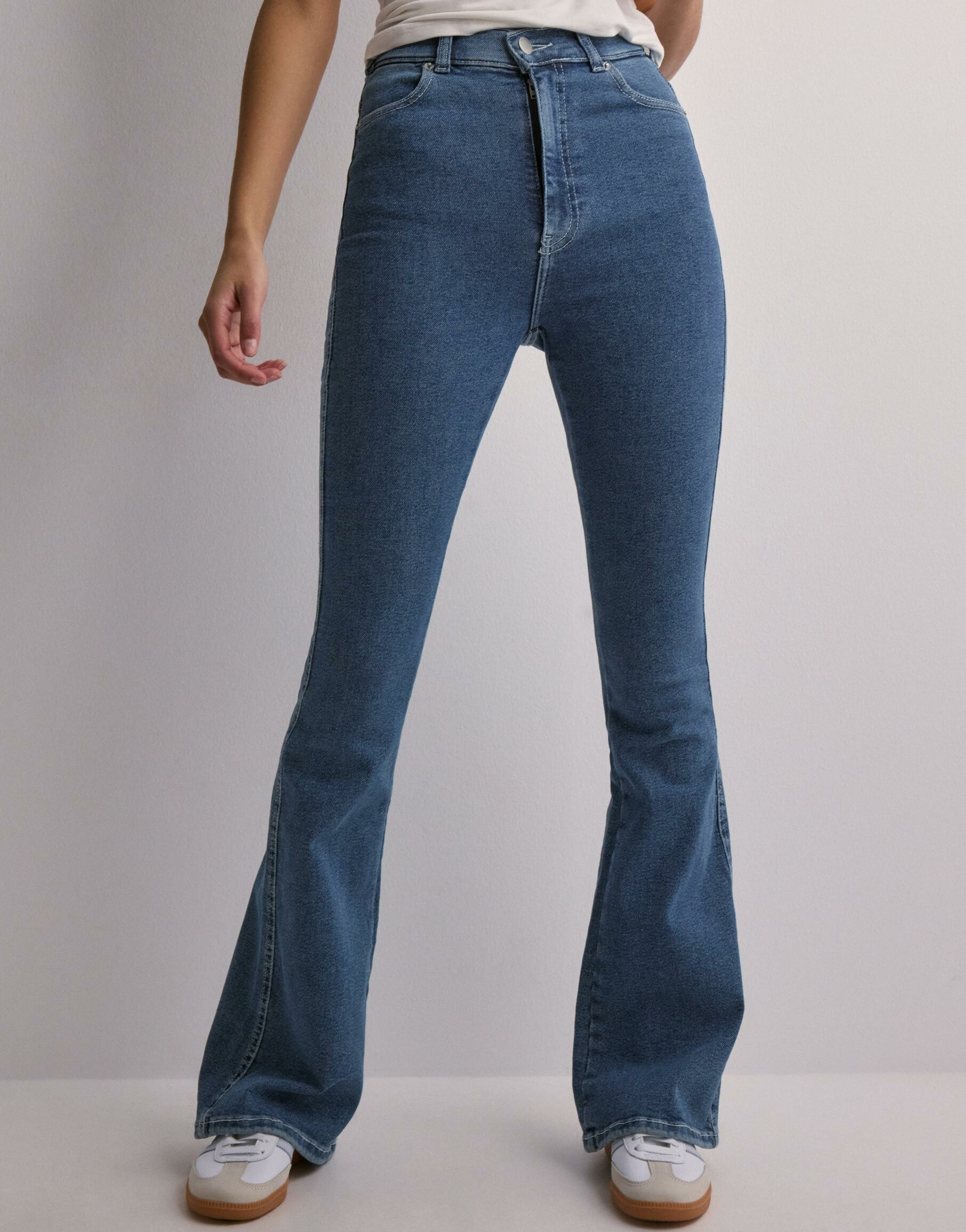 spodnie dzowny jeans wysoki stan moxy