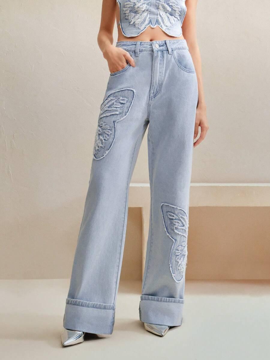 NIEBIESKIE SPODNIE JEANS