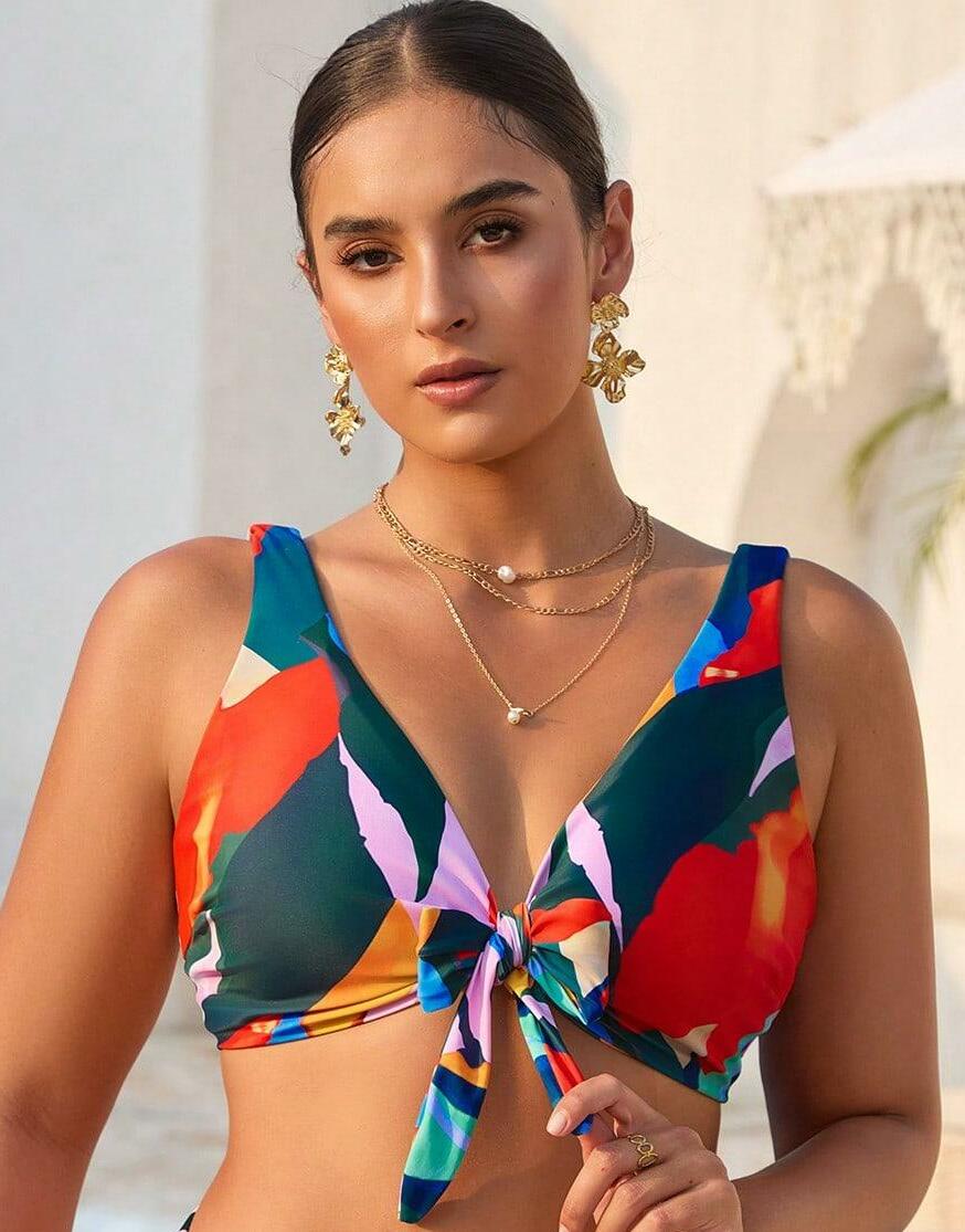 góra od bikini print 