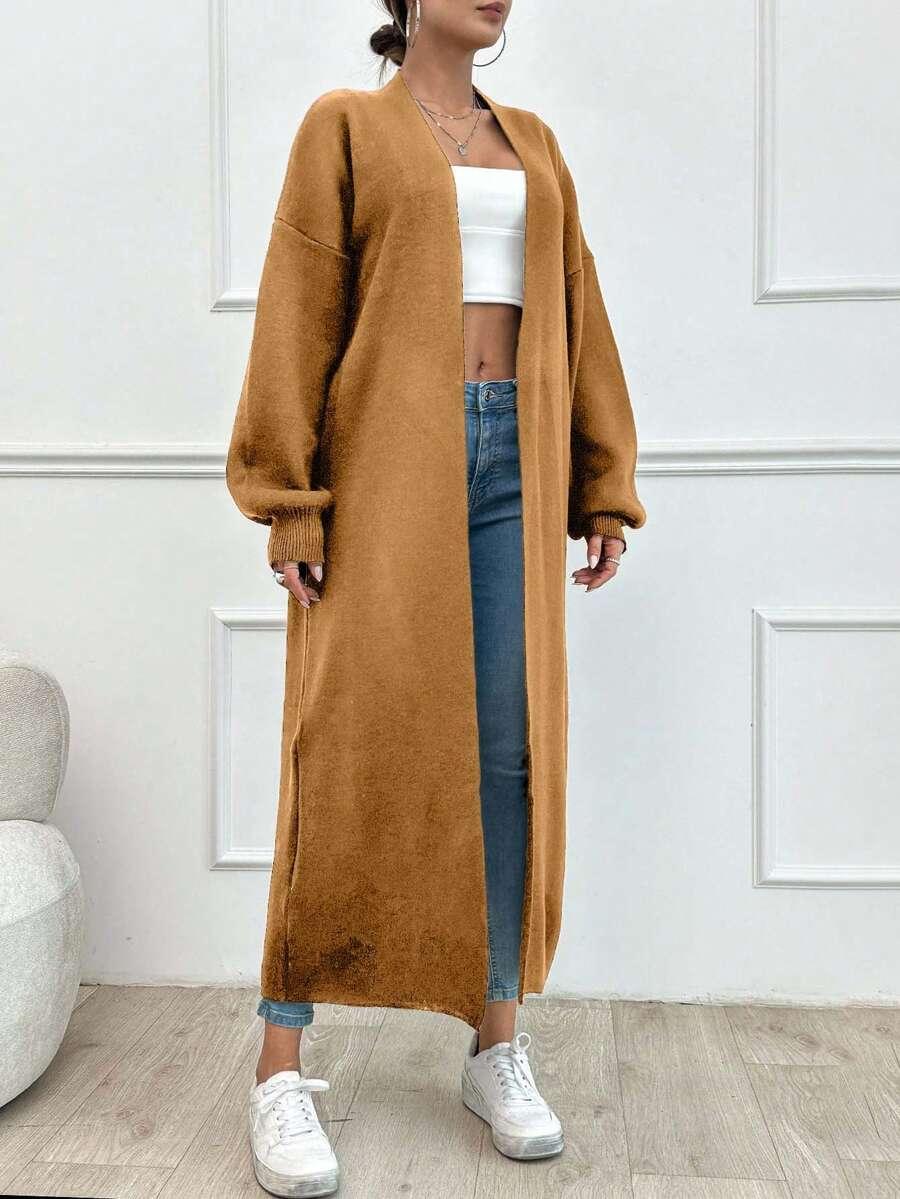 brązowy SWETER KARDIGAN
