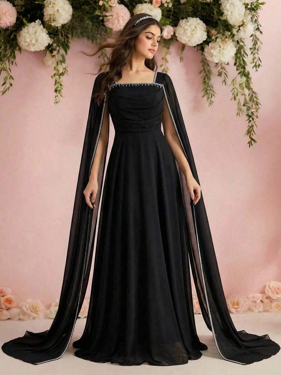 czarna maxi sukienka